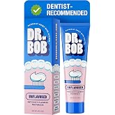 Dr. Bob Unflavored Toothpaste - Anticavity Fluoride Gel, 4 oz | Sensory &amp; Taste Sensitivity, Dentist-Formulated Xylitol Toothpaste for Adults, Kids &amp; Toddlers, Gentle SLS-Free Oral Care