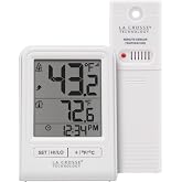 La Crosse Technology 308-1409WNH-CBP Battery Operated Wireless Digital Thermometer - White
