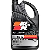 K&N Motor Oil: 5W-20 Synthetic Engine Oil: Premium Protection, High Mileage, 5 Quarts