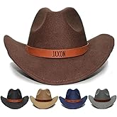 Custom Toddler Boys Cowboy Hat, 2-8t Western Hat for Kids, Leather Hatband Baby Cowgirl Hat for Girls