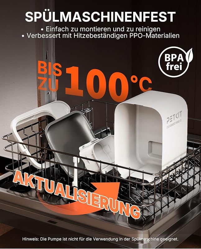 Intelligenter Haustier Trinkbrunnen, 3L Edelstahl & BPA-frei,Leise 26dB mit Bewegungssensor, Lange Batterielebensdauer,Spülmaschinenfest,Flüsterleise Katzenbrunnen Hundetrinkbrunnen