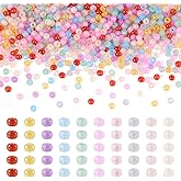 Magibeads 10 Colors 3x2mm Frosted Glass Seed Beads 0.33 lb Rondelle Small Crystal Beads Pastel Candy Colored Bead Kit for Crafts DIY Friendship Bracelets Beading Jewelry Making Supplies