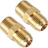 SUNGATOR Brass Tube Fitting, Half-Union, 3/8 in. Flare x 3/8 in. Male Pipe (2-Pack)