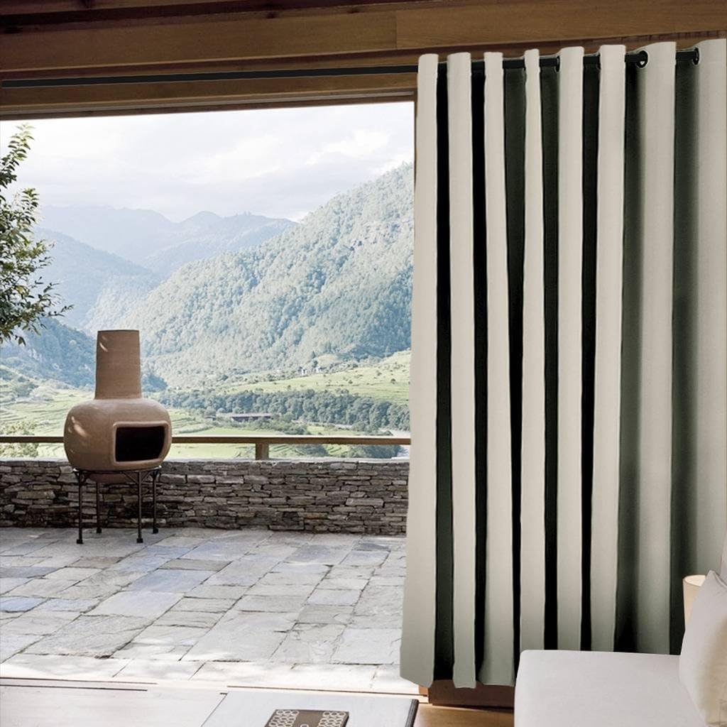 ChadMade Cortinas Terraza Exterior Beige 132 An X 259 L CM Cortina