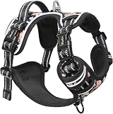 HEELE No-Pull Dog Harness Floral Black XS Release Neck Front Back Clips view 7