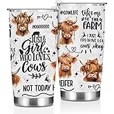 Cow Print Stuff Tumbler, Inspirational Western Decor Gifts for Women Men Cow Lovers Girl Bestie Birthday Christmas, Funny Coffee Mug Stainless Steel Vacuum Insulated Travel Cup with Lid,20oz