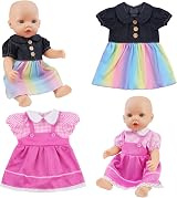 Aolso 14-18 Inch Baby Doll Clothes Set Dress Coat Hanger Velcro Easy Fit view 6