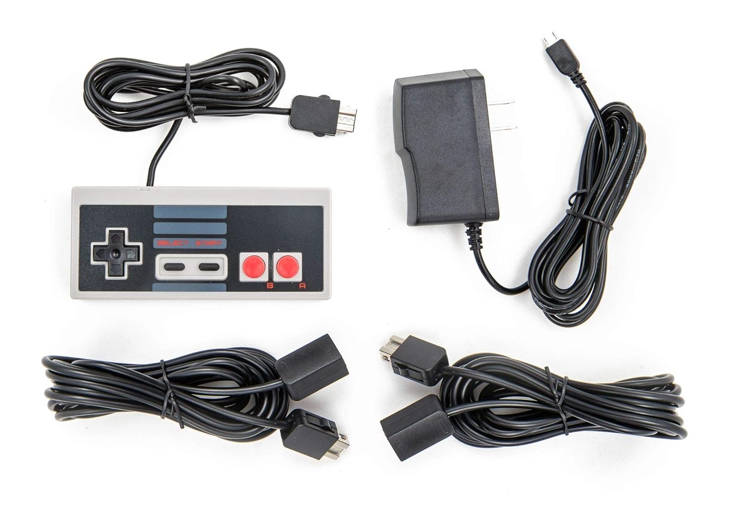 NES Mini Classic Edition Accessory Bundle from TheKidMall - 1 Controller, 1 Power Supply, 2 Long 6ft Extension Cables (NES System Sold Separately): Video Games
