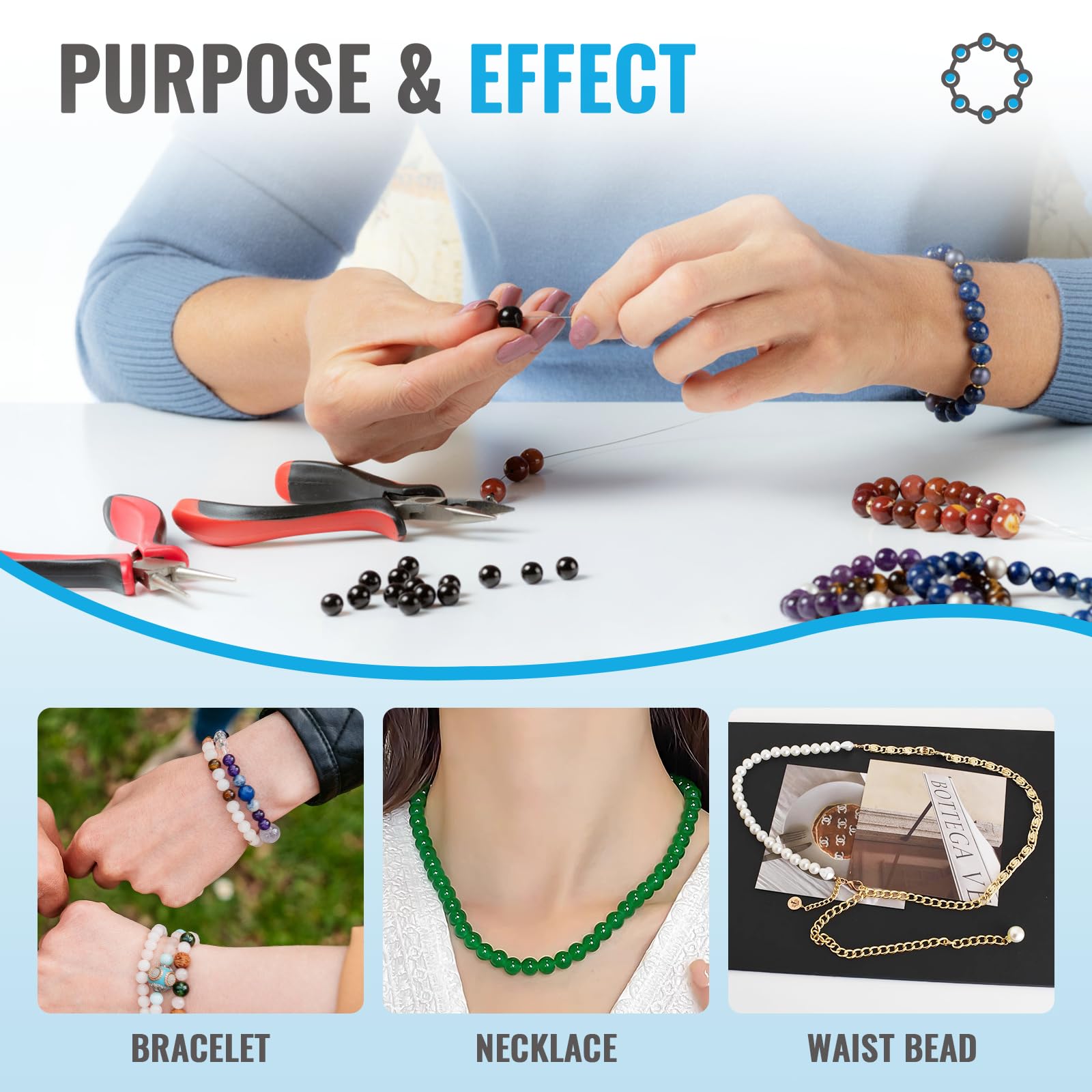 Electric Bead Spinner Stainless Steel Beading Machine for 1.5-17MM Beads 2 Channels Electric Bracelet Spinner Bead Spinner for Jewelry Making Speed Adjustable with Spinner Needles