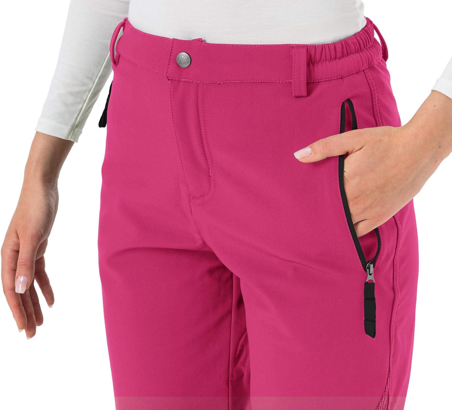Rdruko Women's Waterproof Snow Pants Ski Snowboard Hiking Softshell Fleece Insulated Winter Pants: Clothing