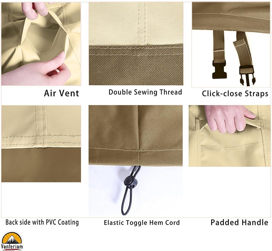 Vanteriam Outdoor Furniture Water-Resistant Patio Bar Chair & Stool Cover, 2 Pack : Garden & Outdoor