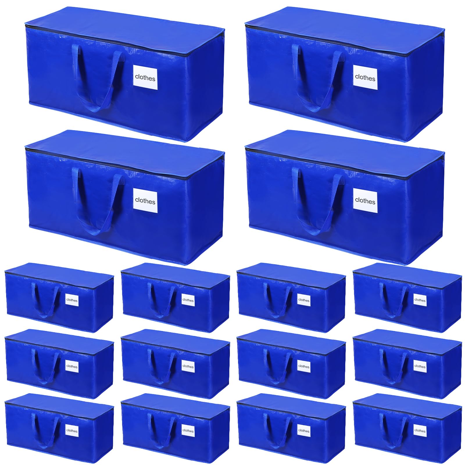 Photo 1 of Abbylike 16 Pcs Extra Large Moving Bags with Handles and Zippers Heavy Duty Packing Bags for College Moving Foldable Space Saving Fold Flat Waterproof Packing Bags for Storage Traveling