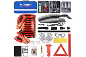 LIANXIN Roadside Car Emergency Kit- Car Safety Kit,Car Kits Emergency,High Power Car Vacuum,Jumper Cable Kits,Reflective Warning Triangle,Car Emergency Kit