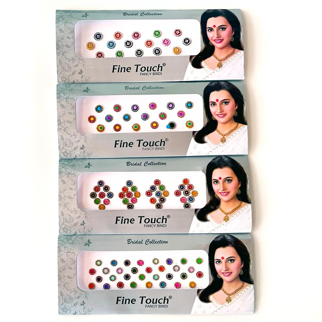 Photo 1 of 2 packs Bollywood Designer Bindis Premium Crystal Jewels Metallic Bindi Stickers Tattoos Forehead Tika (Round)