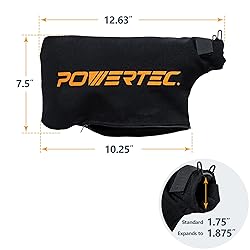 POWERTEC Miter Saw Dust Collector Bag for