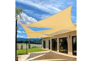 Artpuch Sun Shade Sail 20' x 20' x 20' Sand Cover for Patio Outdoor Triangle Canopy Backyard Shade Sail for Garden Playground