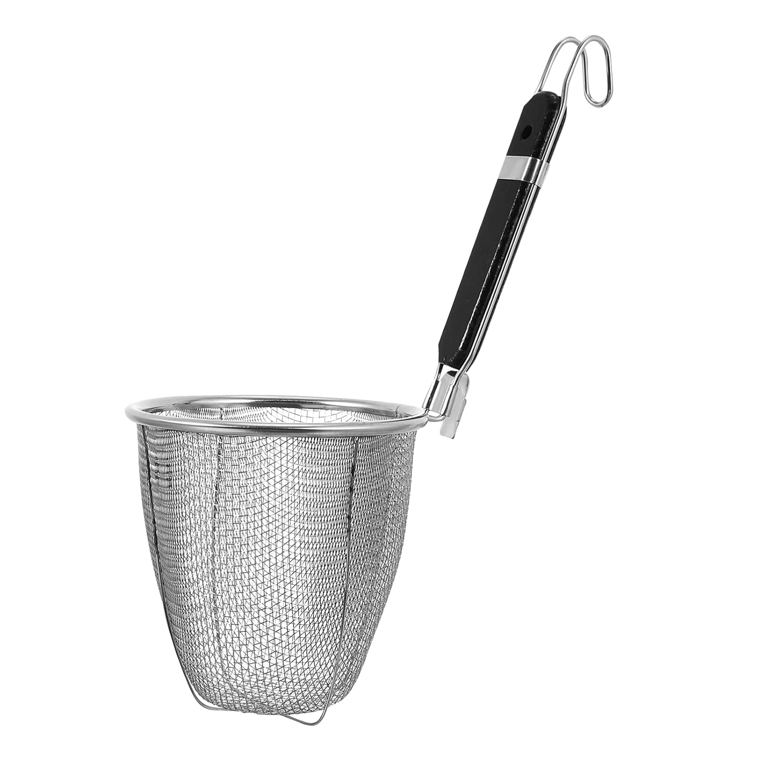 Hemoton Noodle Basket with Handle Round Wire Fry Basket Strainer Ladle