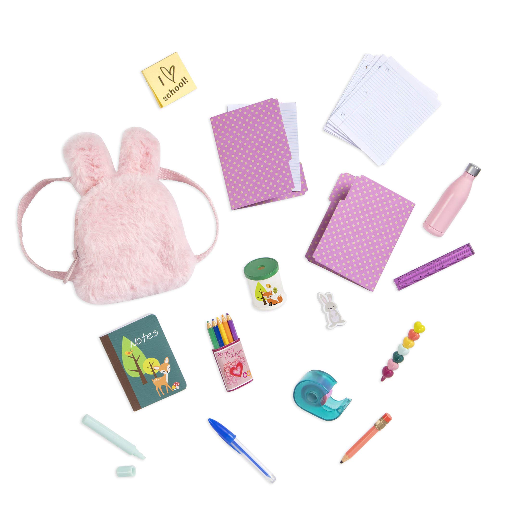 Our Generation SCHOOL SUPPLIES ACCESSORY SET W/KNAPSACK
