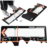 Winnerwhy Golf Training Mat Practice Swing Stance Practice Mat for Beginner | Golf Practice Mat, Golf Ball Training Aid, Golf Stance Corrector, Posture Assistance Entry Level, for Indoor Outdoor