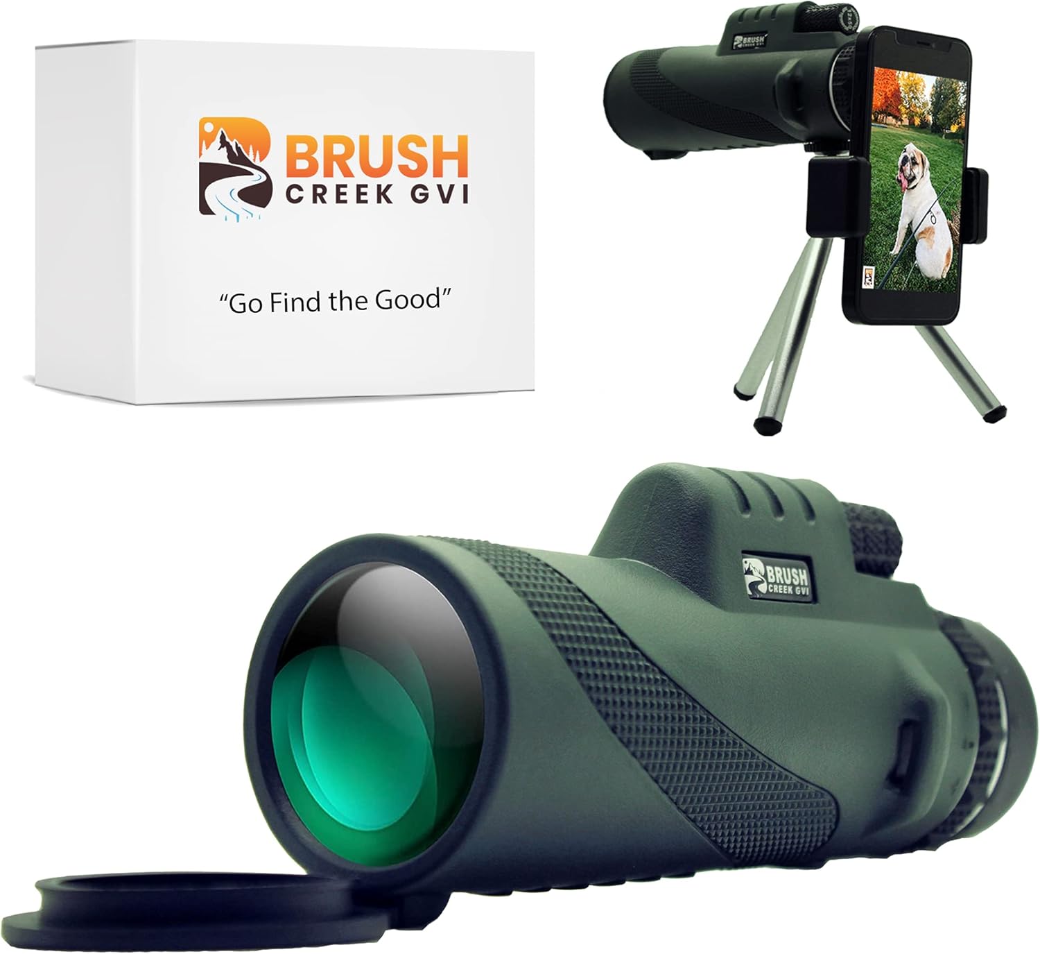 12x50 High Power Handheld Monocular Telescope- Waterproof Portable Scope Monocular- Monocular Telescope for Smartphone- Universal Adapter, 2.5 X More Stable Tripod -Hunting Birding Travel : Camera & Photo