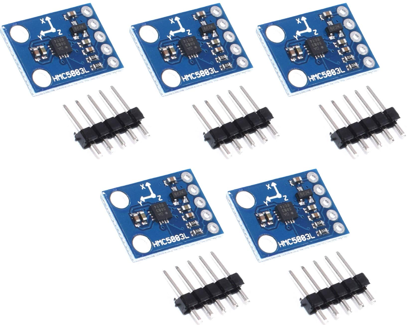 TECNOIOT 5pcs GY-273 QMC5883L Triple Axis Compass Magnetometer Sensor HMC5883L Compatible