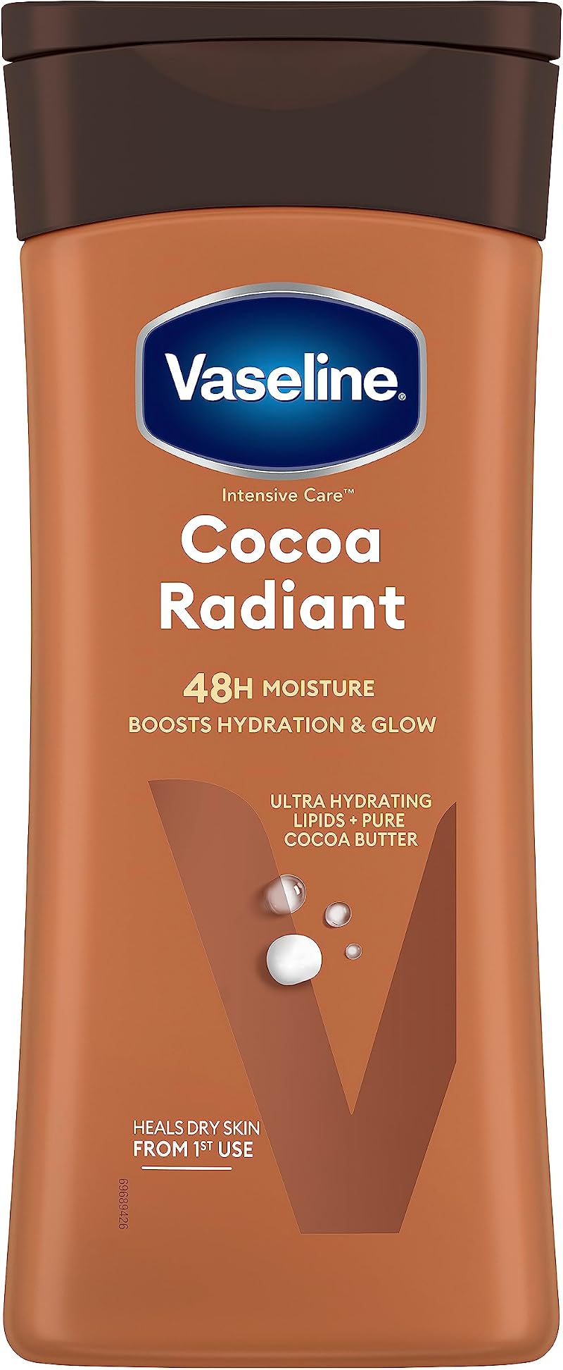 Vaseline Intensive Care Cocoa Radiant Body Lotion Dry Skin 200ml Pure Cocoa