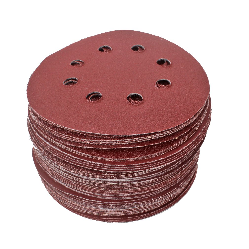 Amariver Sanding Discs Sandpaper, 60pcs 8 Holes 5 Inches Hook and Loop