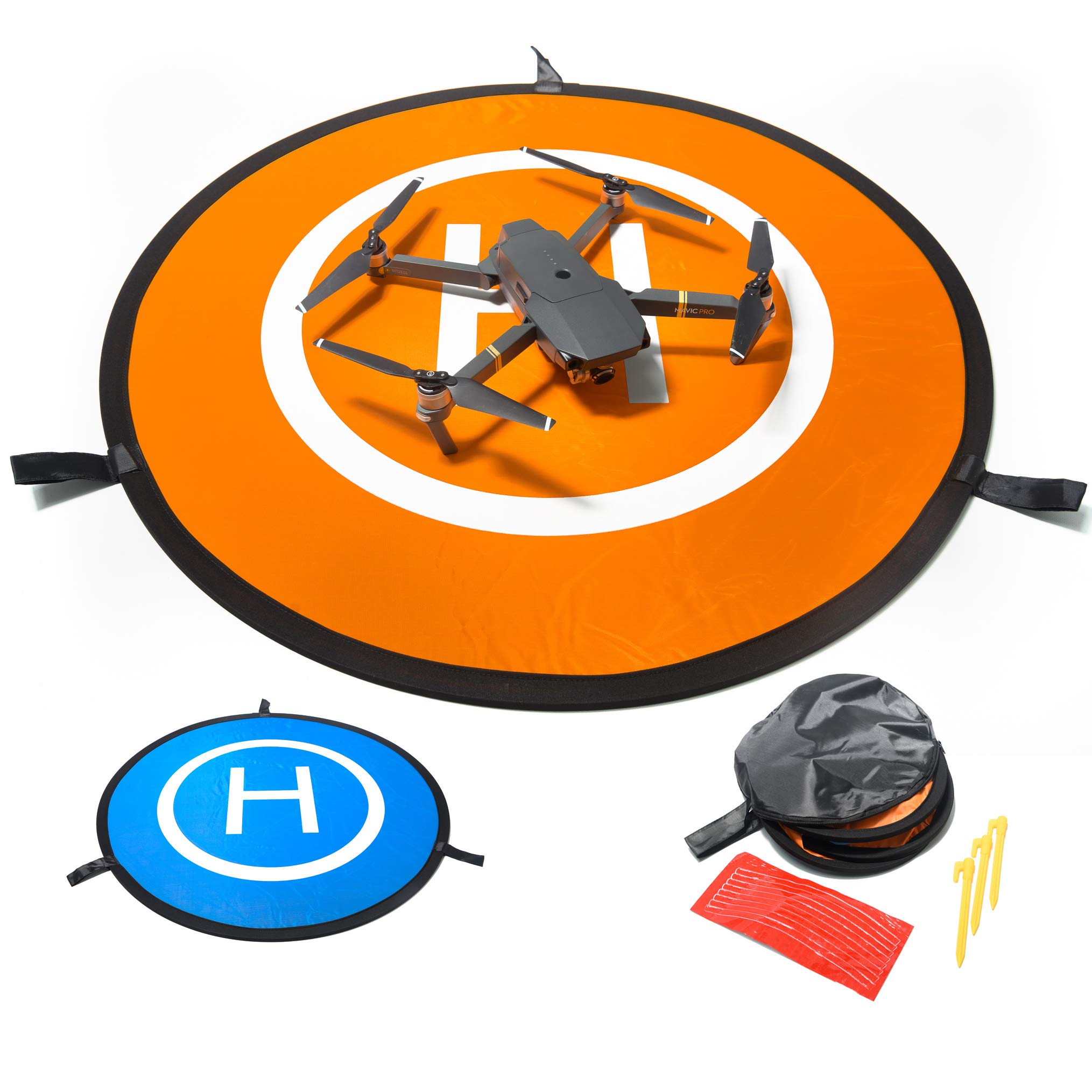 IbD-Tech Drone Landing Pad, 30'' (75cm), Waterproof, Universal, Fast-Folding, Double Sided, Compatible with DJI Spark, Mavic Pro/Air/Mini/2 pro/2 Zoom, Phantom 2/3/4 Pro, 3DR Solo and Others.