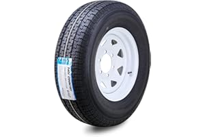 Free Country Trailer Tire Wheel Assembly ST225/75R15 10-Ply E 117M 6 Lug on 5.5" PCD White Spoke Rim