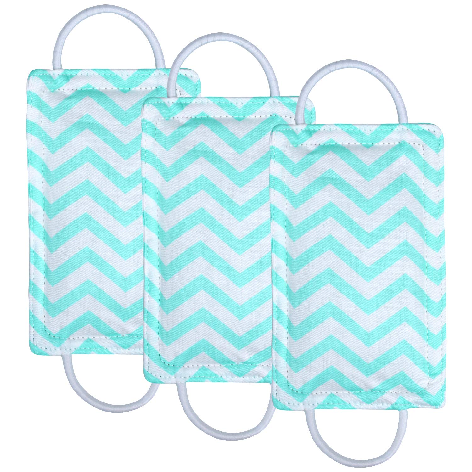 ICObuty Door Silencer Door Jammer Door Closer Cushion Nursery Door Silencer Door Latch Cover 3 Pack for Noise Reducing Quiet Doors Baby Toddler Safety 3.25 x 5.5 Inch (Light Green Chevron)