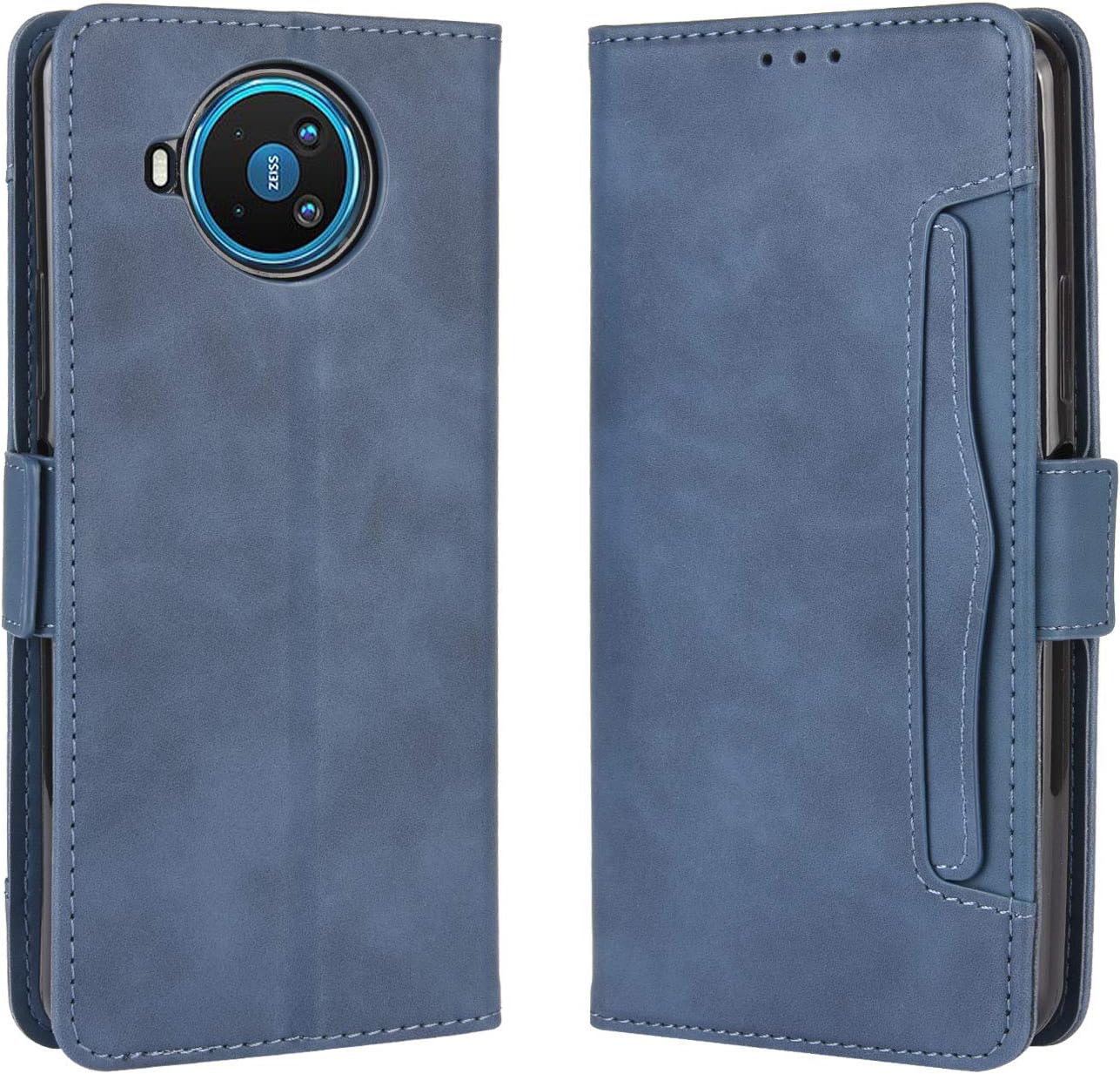 Leather Case for Nokia 8.3 5G Phone Cover Wallet Flip Iron Buckle Closure with Multi-card Slot Business Card Holder and Bracket Function - Image 4