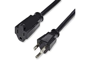 StarTech.com 6ft NEMA Power Cord with 125 Volts at 13 Amps - 16 AWG Power Extension Cable Cord - NEMA 5-15R to NEMA 5-15P (PA