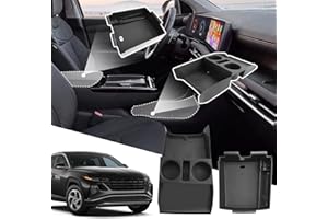SXCY Center Console Organizer for 2025 Hyundai Tucson (Limited) Accessories - Under Console Cup Holder Tray and Armrest Conso
