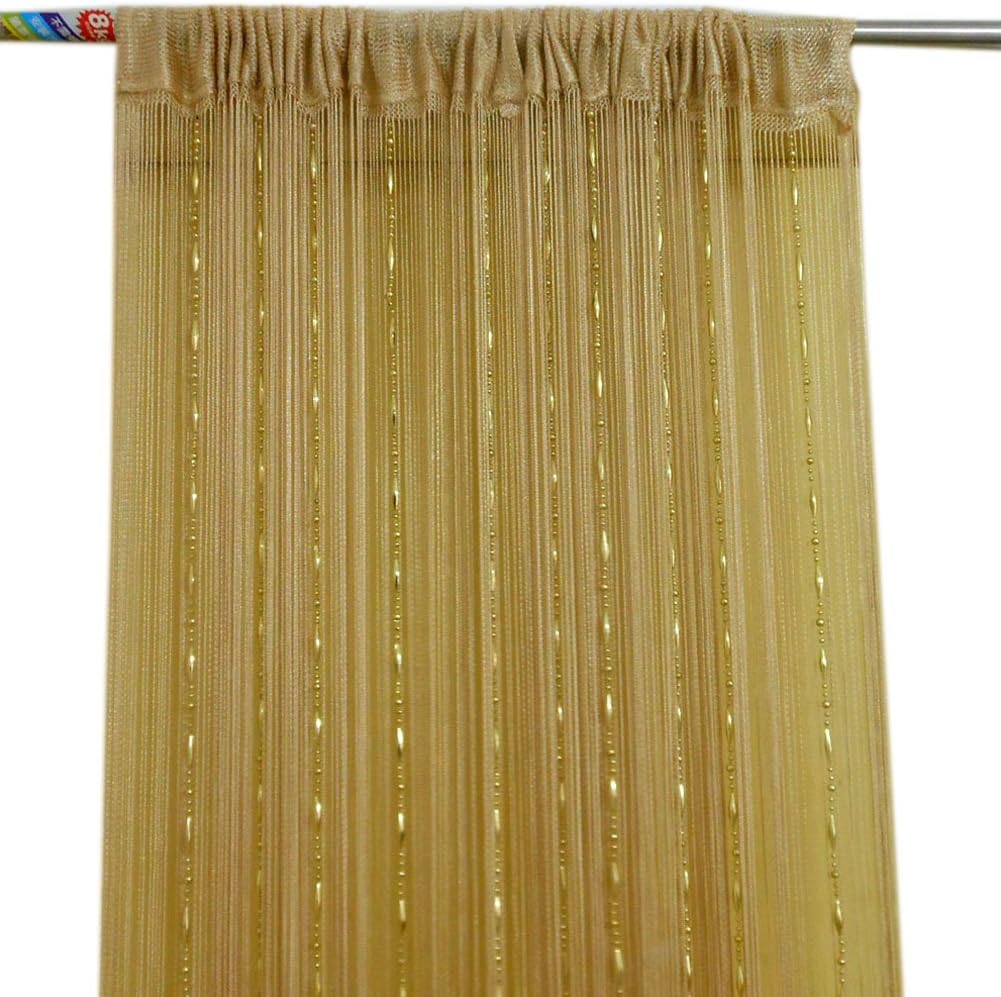 ZideTang Dew Drop Beaded Door Curtain Tassel Divider Color Champagne