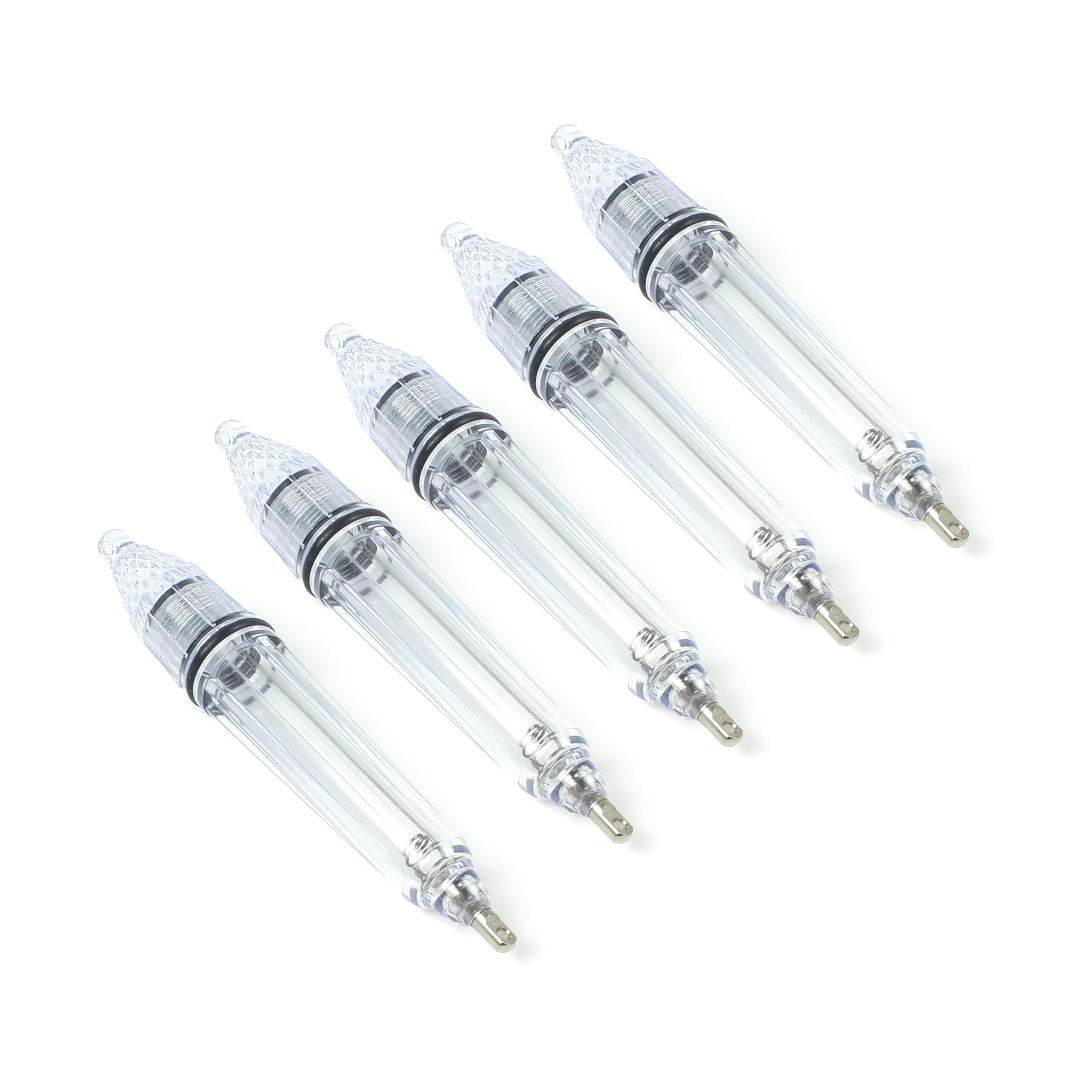 Piscorush LED Underwater Fishing Light 5pcs Deep Drop LED Light Attractants Waterproof Flashing Attractive Light Bait Lure Lamp Fish Tools 5 Colors 4.7“ 6.7“ (RedFlash, 6.7“ 5PCS)