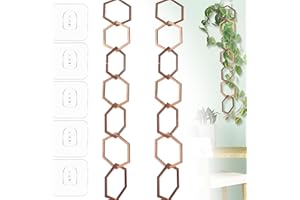 CIXICM 18 Pcs Chain Trellis for Climbing Plants Indoor & Outdoor,Garden Wall Trellis and Plant Vine Support, Wooden Potted Plant Trellis for Pots Pothos Plant Climber Support