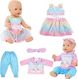 Aolso 14-18 Inch Doll Clothes 4-Packs Unicorn Theme for 35-45 cm Dolls view 8