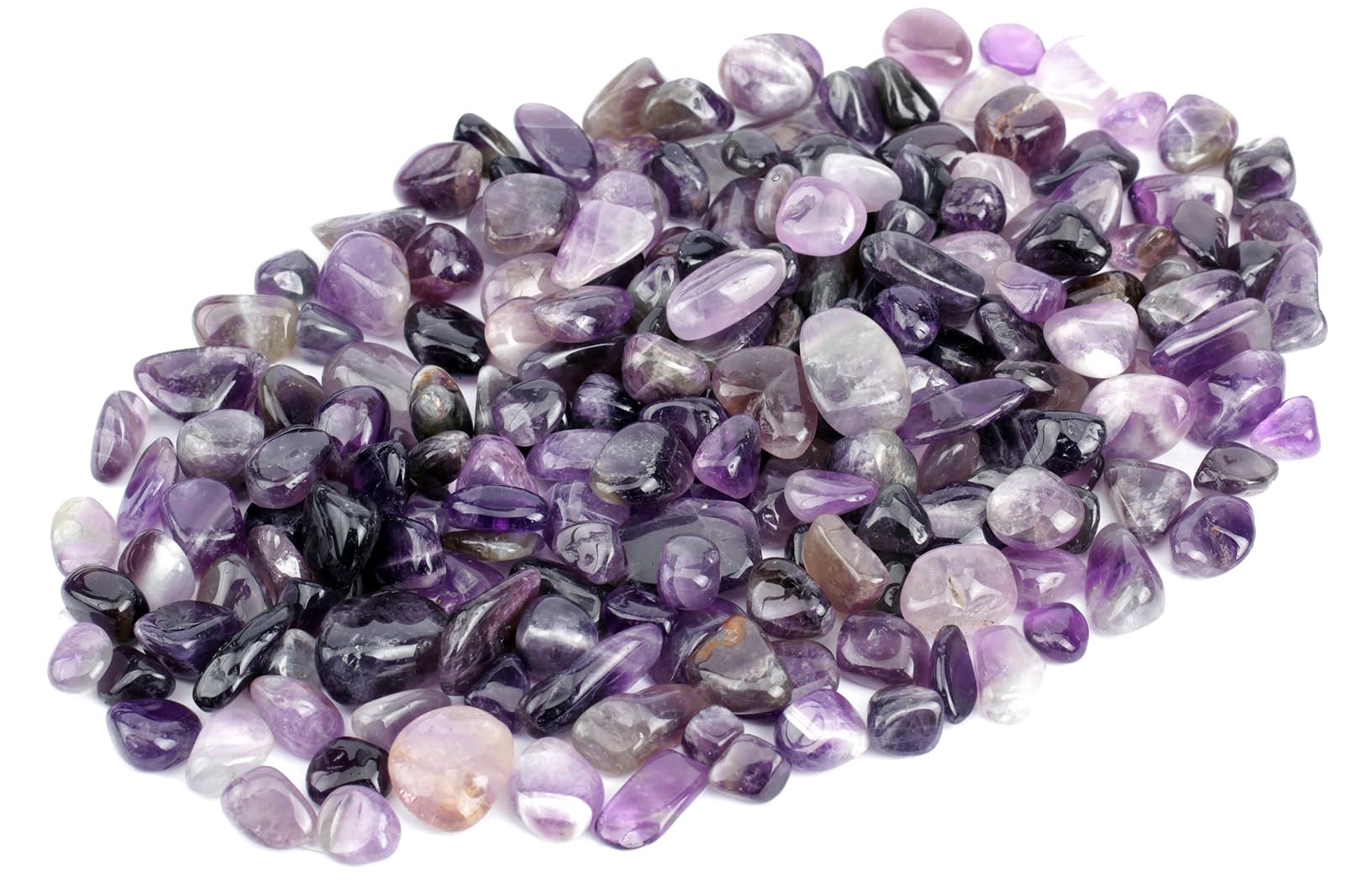 ZenQ 1 lb Amethyst Tumbled Stone Chips Crushed Natural Crystal Quartz Pieces — image 1