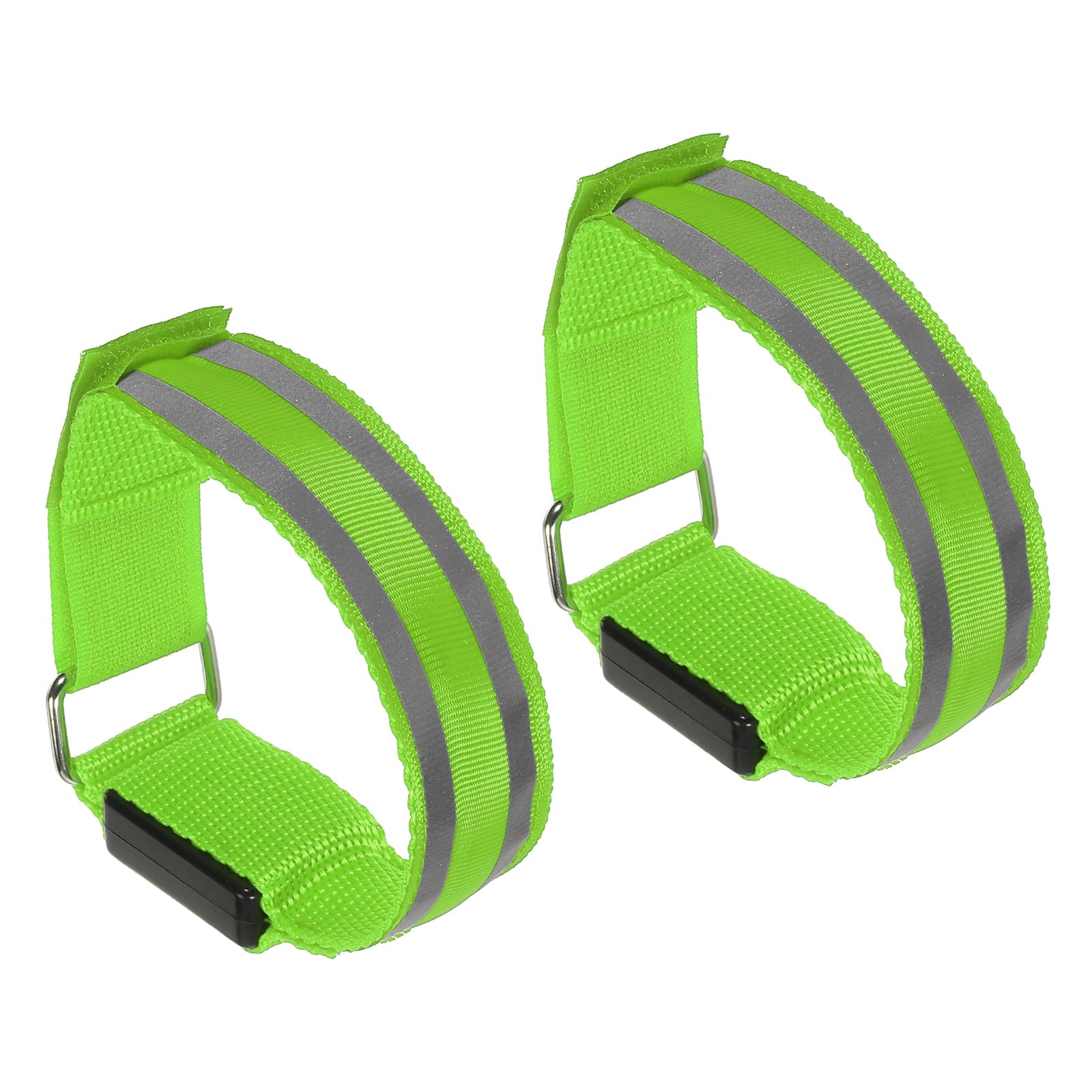 PATIKIL LED Wristband, 2 Pack Light Up Bracelets LED Armbands Glow in the Dark Safety Wrist Band for Parties, Concerts, Festivals, Night Run, Green