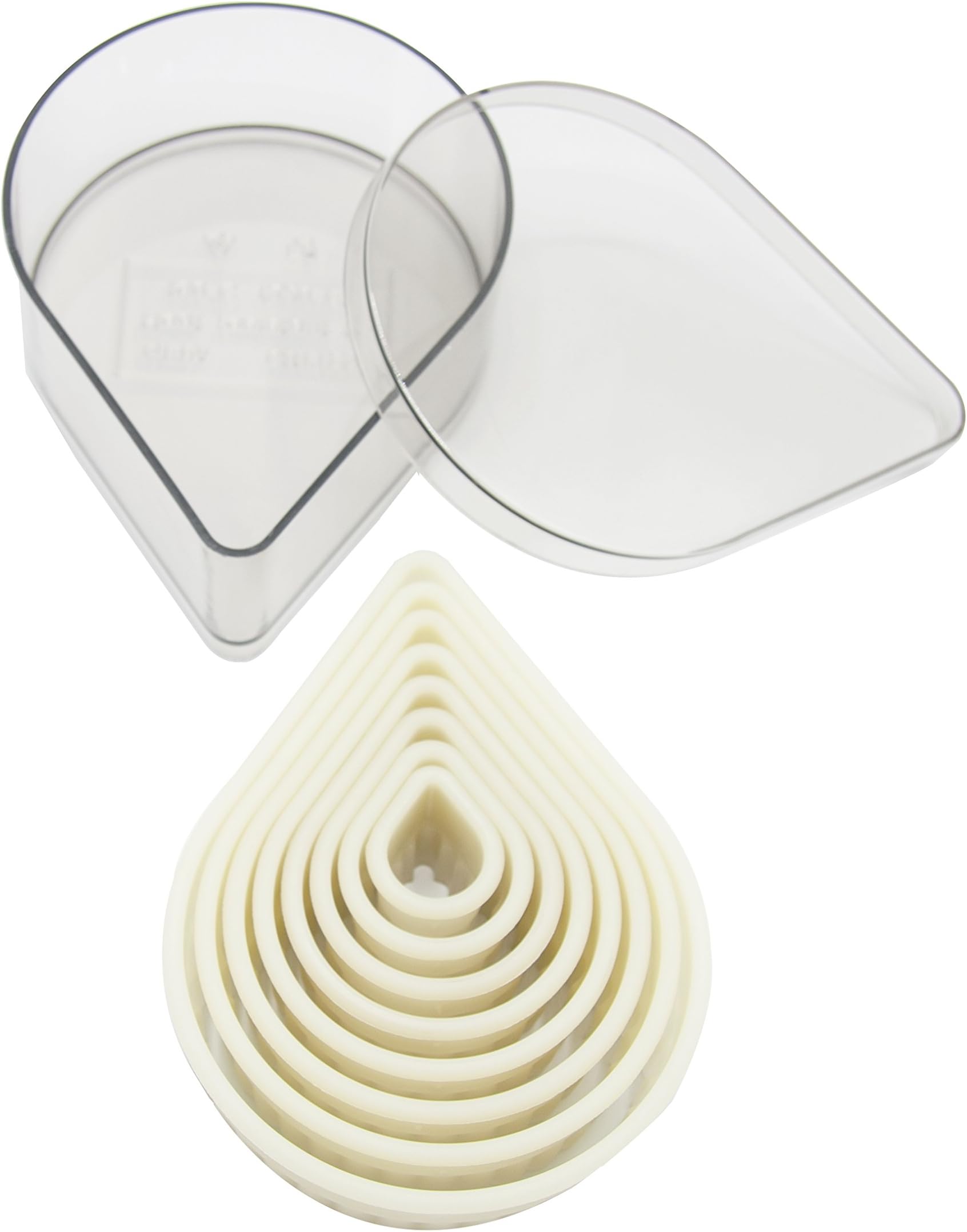 Tears Cookie Cutters Set - 8 Pieces Nylon Fondant Cutter Set Biscuit Cutter with Plastic Storage Case