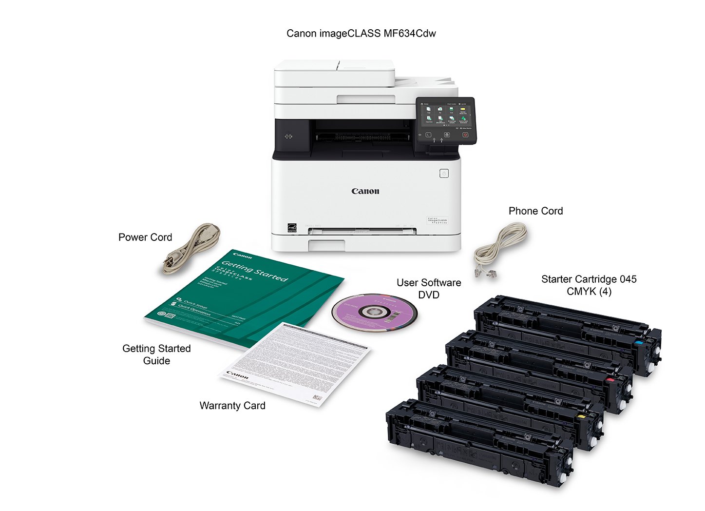 Canon Color imageCLASS MF634Cdw (1475C005) All-in-One, Wireless, Duplex Laser Printer, 19 Pages Per Minute (Comes with 3 Year Limited Warranty), Amazon Dash Replenishment Ready