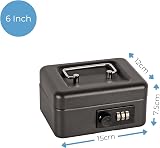 Cathedral Products 6 Inch Steel Cash Box with Combination Lock view 2