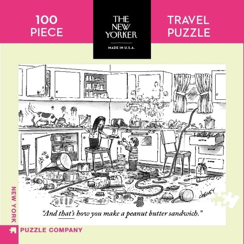 New York Puzzle Company - New Yorker Peanut Butter Sandwich Mini - 100 Piece Jigsaw Puzzle