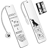 2Pcs Dog Bookmark for Women Men Dog Mom Dog Lover Gifts Bulk Funny Bookmarks Cute Metal Book Mark Dog Bookmarks for Book Lovers Birthday Gifts for Reader Coworker Friends Adults Dog Owner Lover