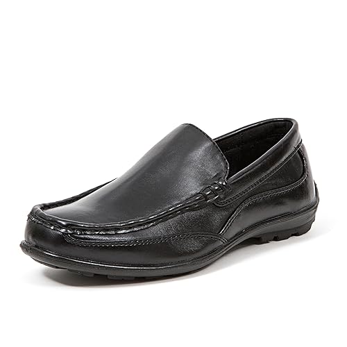 Deer Stags Mens Booster Loafer, Black, 7 Big Kid US