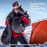 QEZER Winter Sleeping Bag for Adults 650FP Duck Down -20C Lightweight 1500g view 7