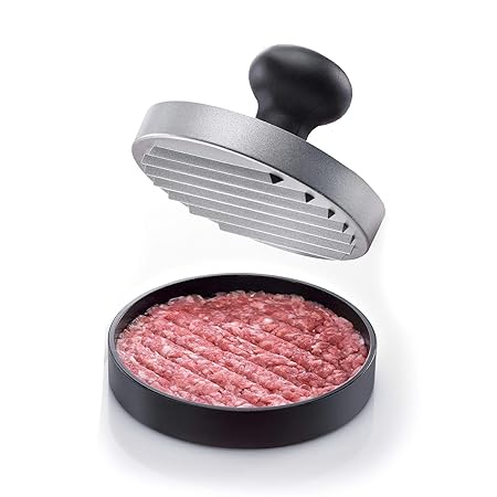 Westmark Hamburgermaker, Hamburger-Presse, Innendurchmesser 11 cm, Aluminium/Kunststoff, Uno, Schwarz/Silber, 62312260