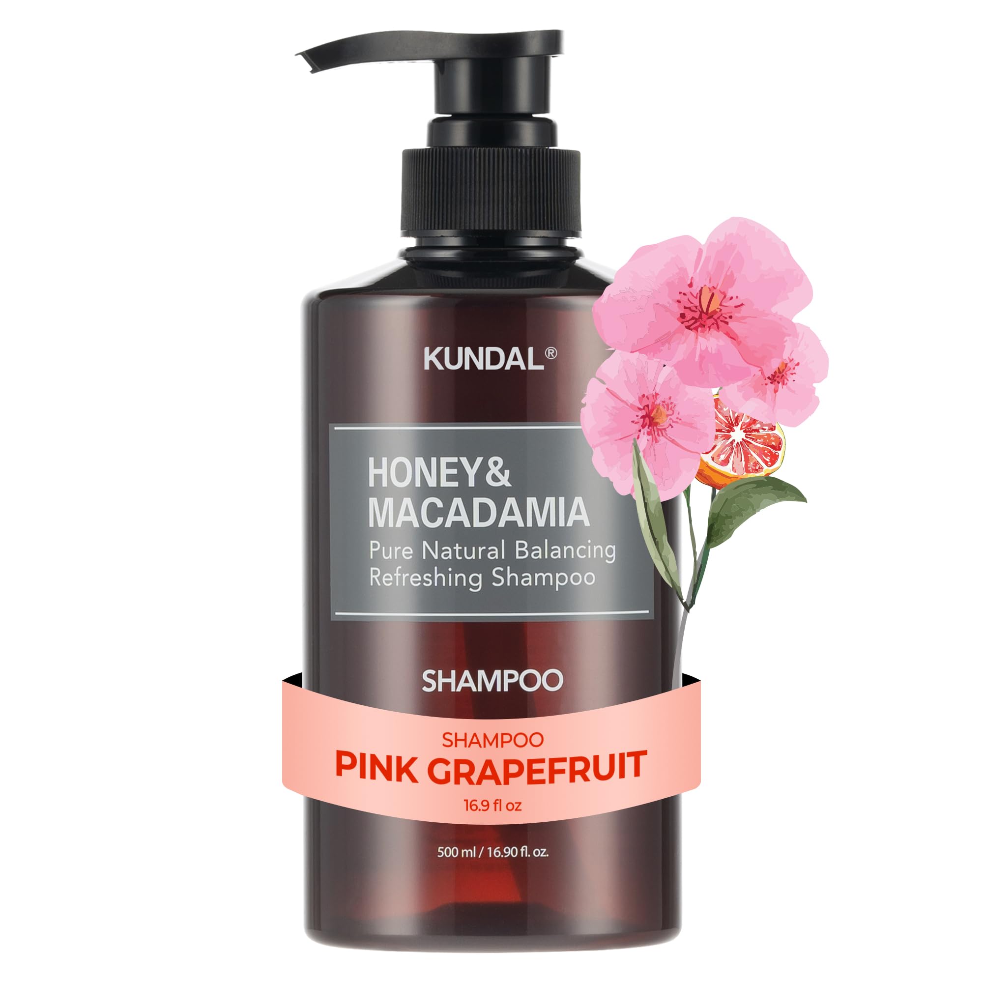 [KUNDAL] Nature Shampoo 500ml (Pink Grapefruit) — image 1