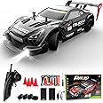 Remote Control Car RC Drift Car 1:16 Scale 4WD RC Vehicle with LED Lights 2.4GHz 30km/h RTR High Speed Racing Sport Toy for Adults Boys Girls Kids Gift 2Pcs Rechargeable Battery