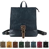 Women's Fashion Backpack Purse Multipurpose Design Convertible Satchel Handbags Shoulder Bag Travel bag (Dark Blue)